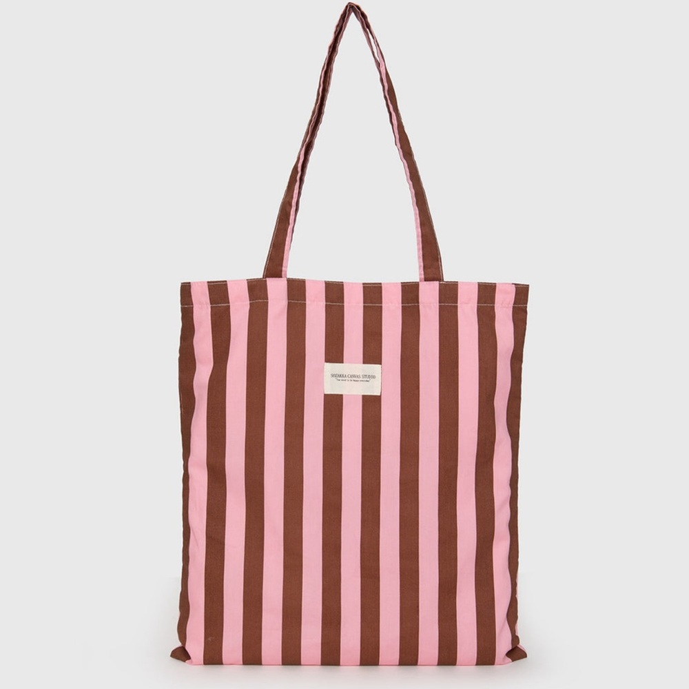 NWT Princess Polly Lelande Striped Tote Bag Pink / Brown - Picture 2 of 9